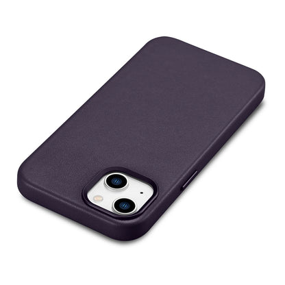 iCarer Case Leather Cover Case for iPhone 14 Plus Dark Purple (MagSafe Compatible)_10