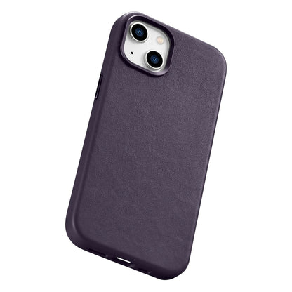iCarer Case Leather Cover Case for iPhone 14 Plus Dark Purple (MagSafe Compatible)_11