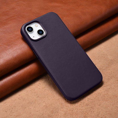 iCarer Case Leather Cover Case for iPhone 14 Plus Dark Purple (MagSafe Compatible)_12