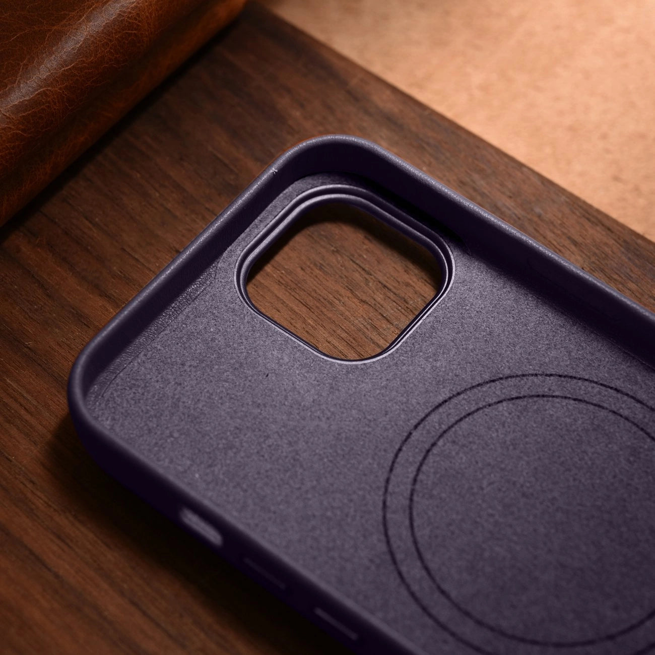 iCarer Case Leather Cover Case for iPhone 14 Plus Dark Purple (MagSafe Compatible)_18