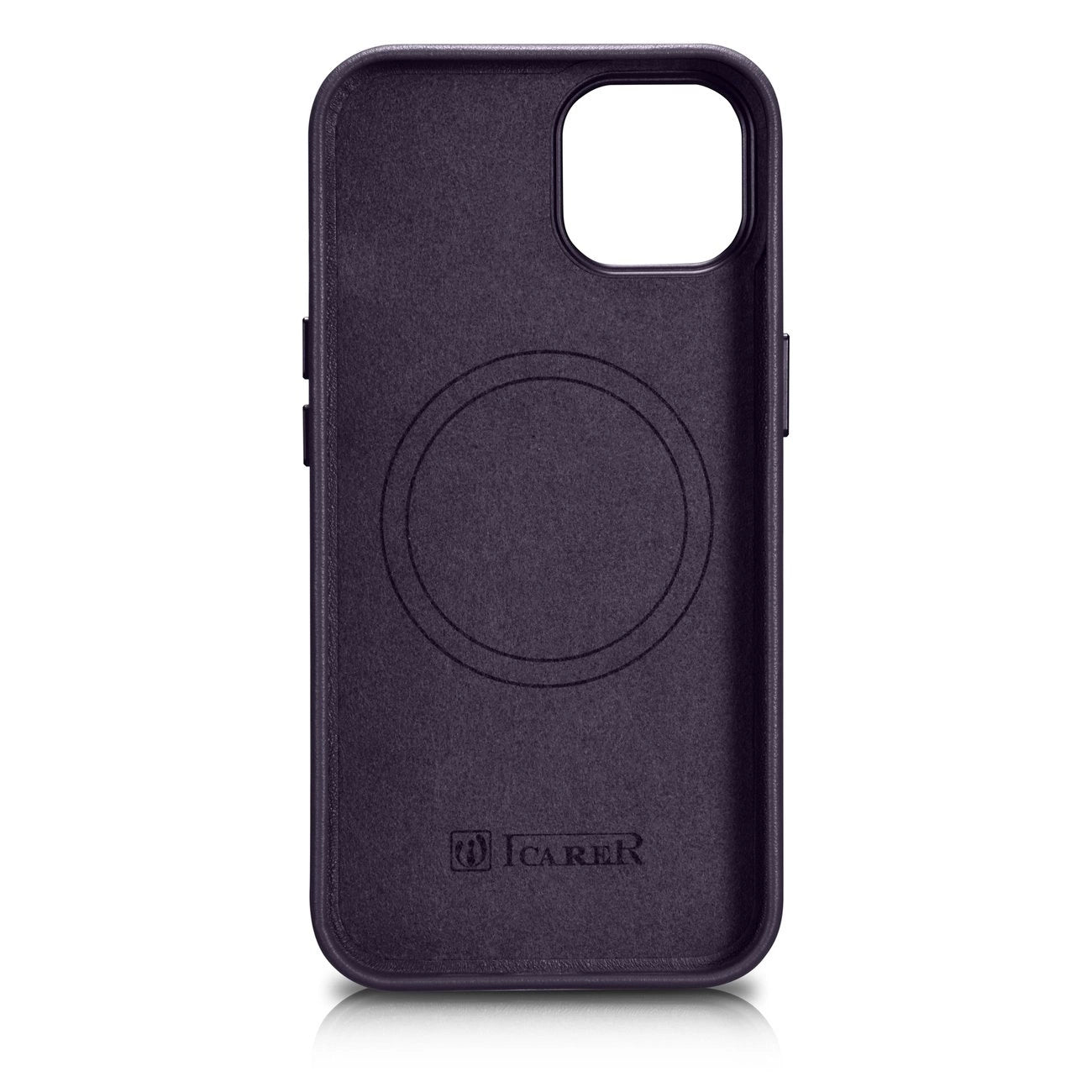 iCarer Case Leather Cover Case for iPhone 14 Plus Dark Purple (MagSafe Compatible)_2