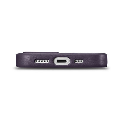 iCarer Case Leather Cover Case for iPhone 14 Plus Dark Purple (MagSafe Compatible)_3