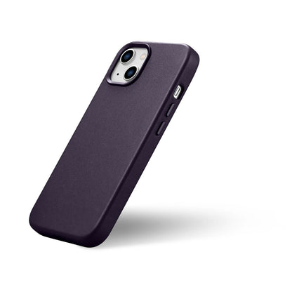 iCarer Case Leather Cover Case for iPhone 14 Plus Dark Purple (MagSafe Compatible)_8