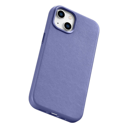 iCarer Case Leather Cover Genuine Leather iPhone 14 Plus Light Purple (MagSafe Compatible)_11