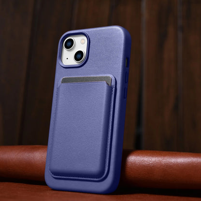 iCarer Case Leather Cover Genuine Leather iPhone 14 Plus Light Purple (MagSafe Compatible)_14