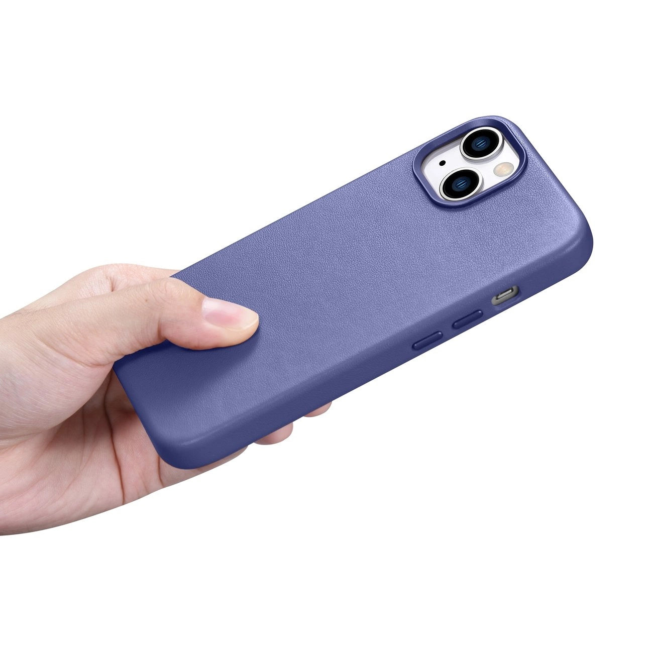 iCarer Case Leather Cover Genuine Leather iPhone 14 Plus Light Purple (MagSafe Compatible)_19