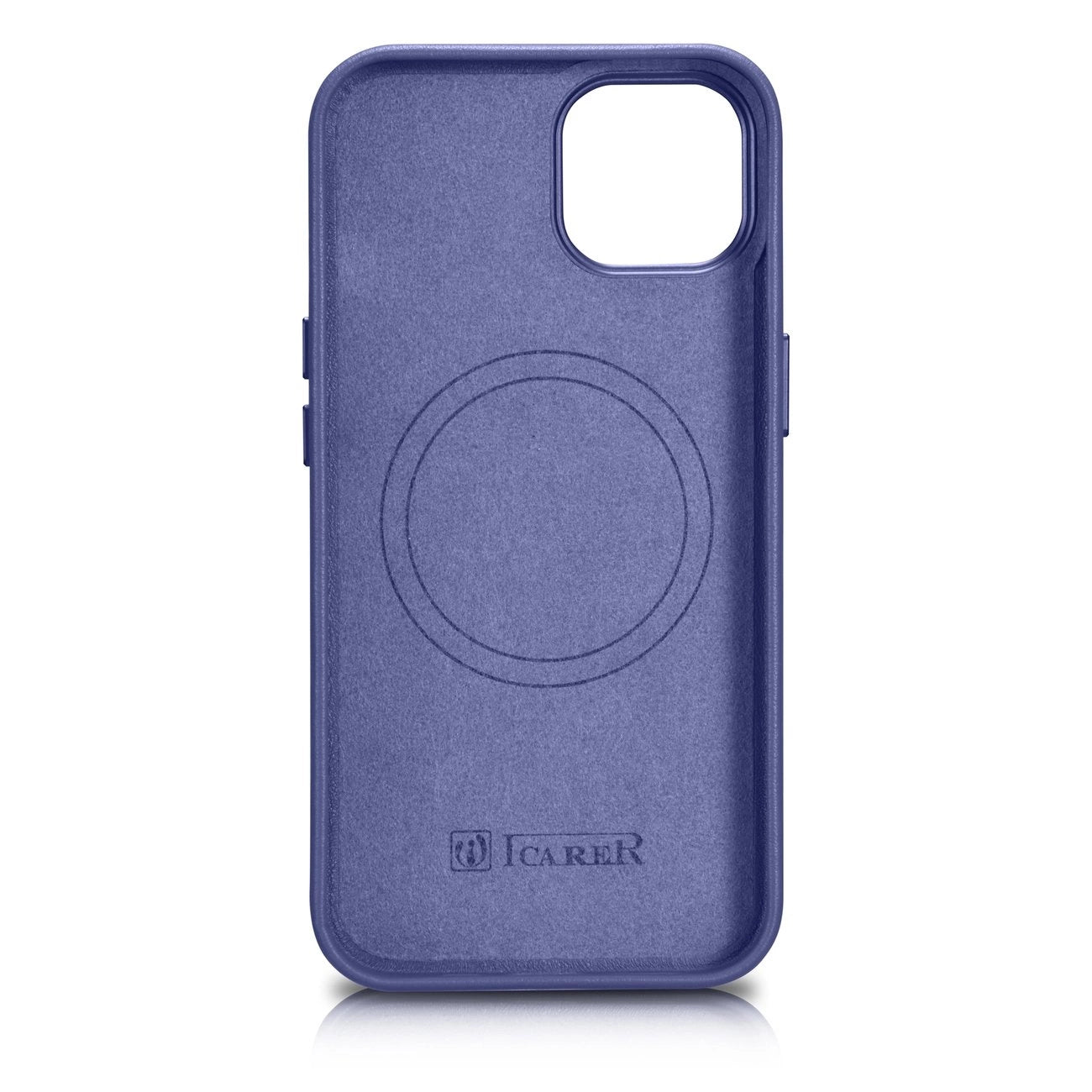 iCarer Case Leather Cover Genuine Leather iPhone 14 Plus Light Purple (MagSafe Compatible)_2