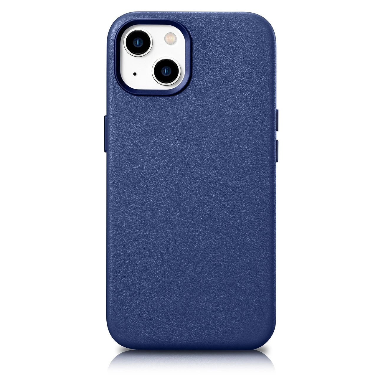 iCarer Case Leather cover for iPhone 14 Plus genuine leather case blue (compatible with MagSafe)_0