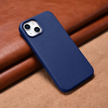 iCarer Case Leather cover for iPhone 14 Plus genuine leather case blue (compatible with MagSafe)_12