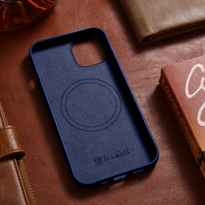 iCarer Case Leather cover for iPhone 14 Plus genuine leather case blue (compatible with MagSafe)_13