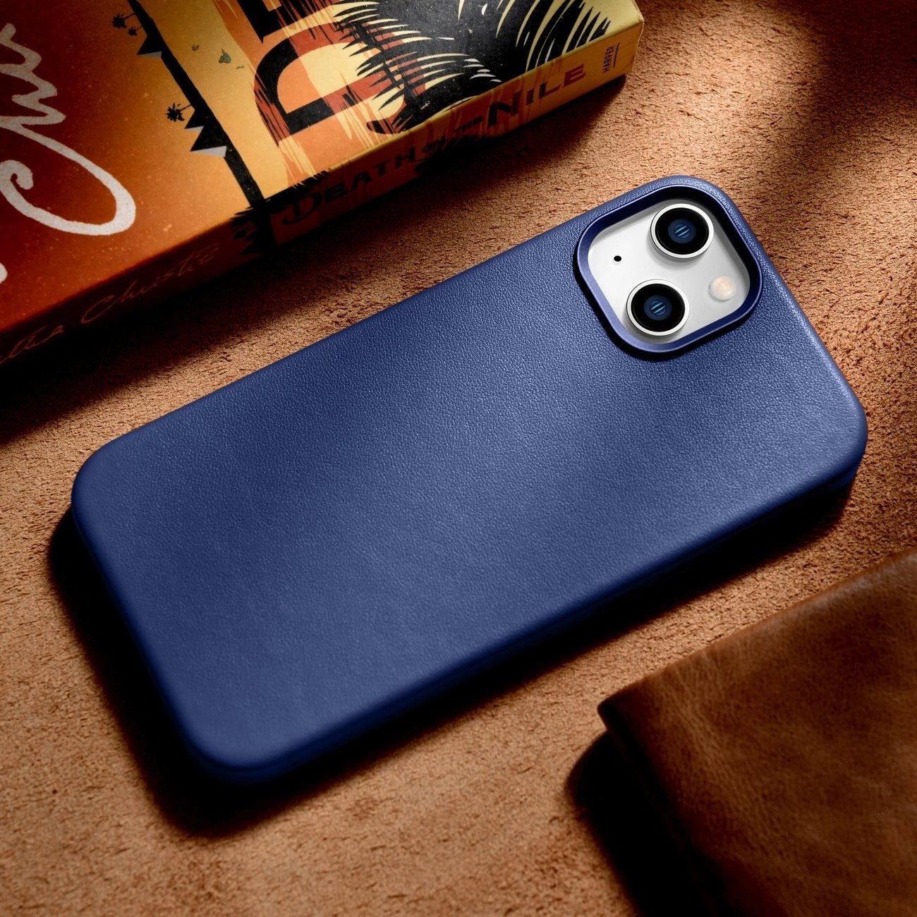 iCarer Case Leather cover for iPhone 14 Plus genuine leather case blue (compatible with MagSafe)_15