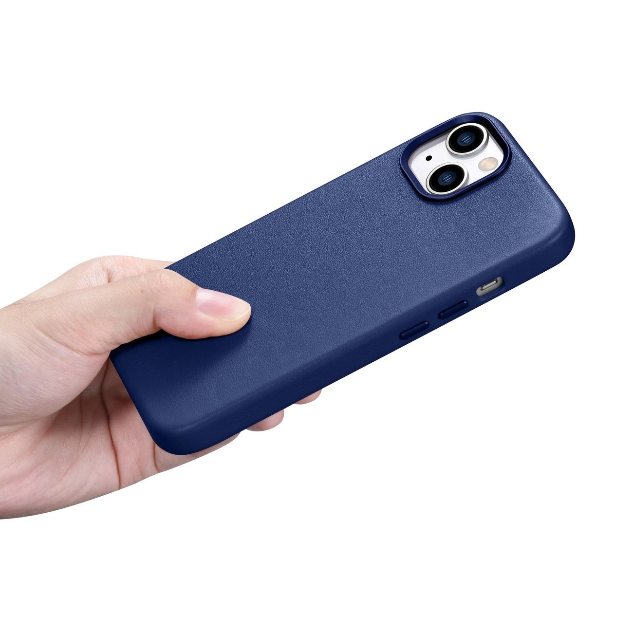 iCarer Case Leather cover for iPhone 14 Plus genuine leather case blue (compatible with MagSafe)_20