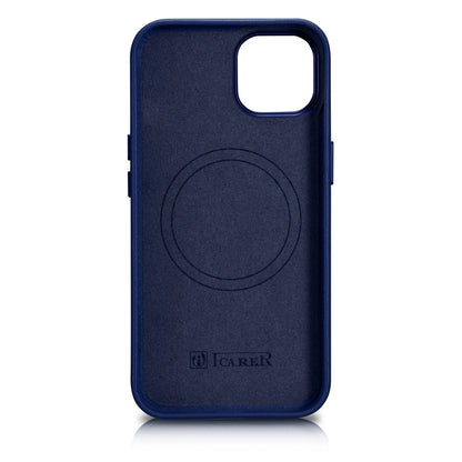 iCarer Case Leather cover for iPhone 14 Plus genuine leather case blue (compatible with MagSafe)_2