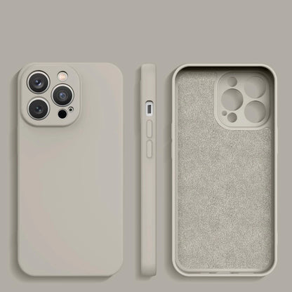 Silicone case iPhone 14 Plus silicone cover beige_1