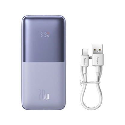 Baseus Bipow Pro Power Bank 10000mAh 20W Purple with USB Type A - USB Type C 3A 0.3m Cable (PPBD040205)_9