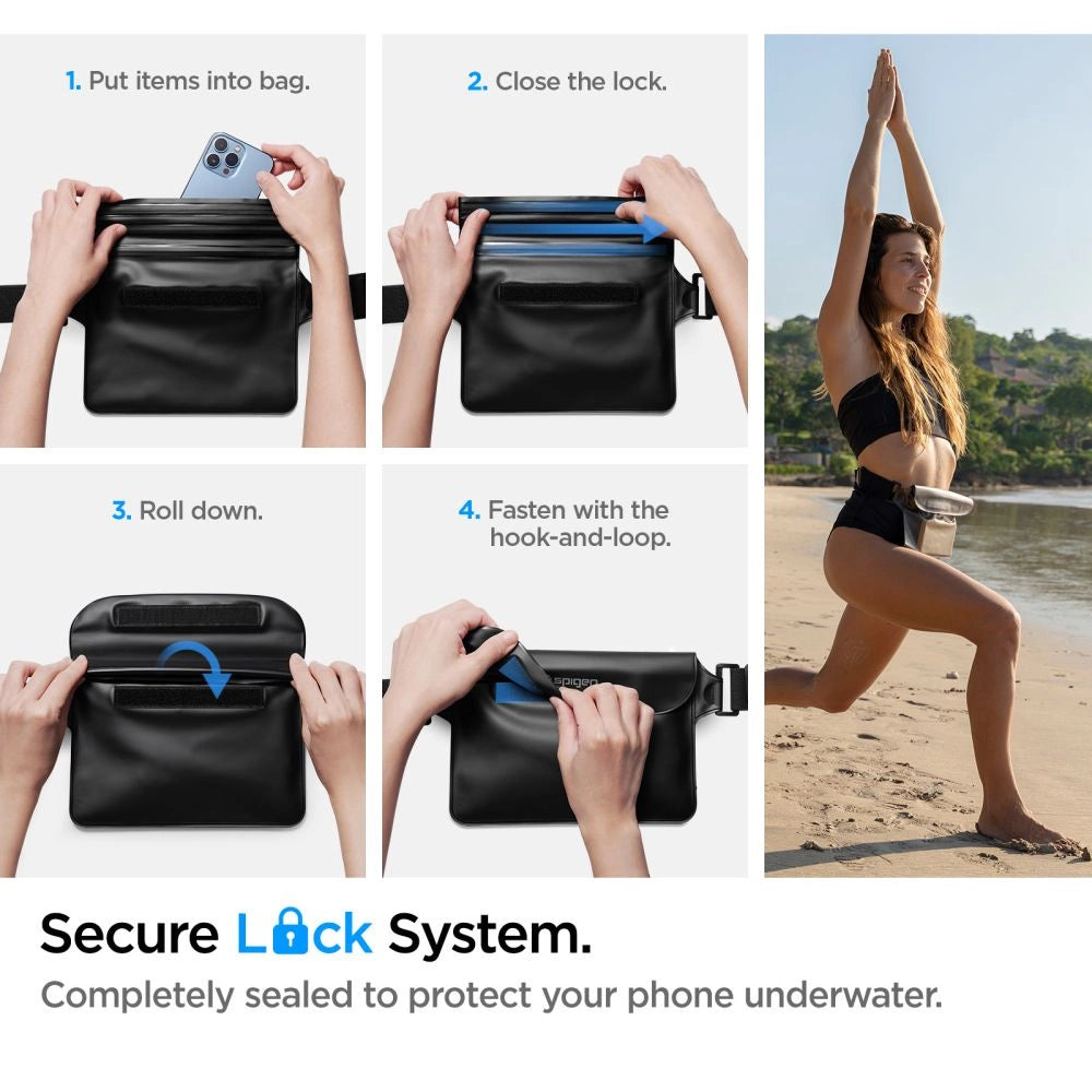 Spigen Aqua Shield A620 Waterproof Hip Bag IPX8 - Black_7