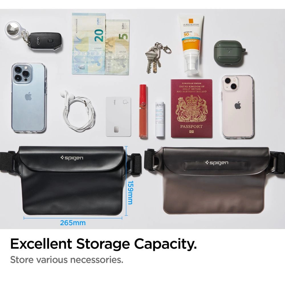 Spigen Aqua Shield A620 Waterproof Hip Bag IPX8 - Black 2 pcs._11