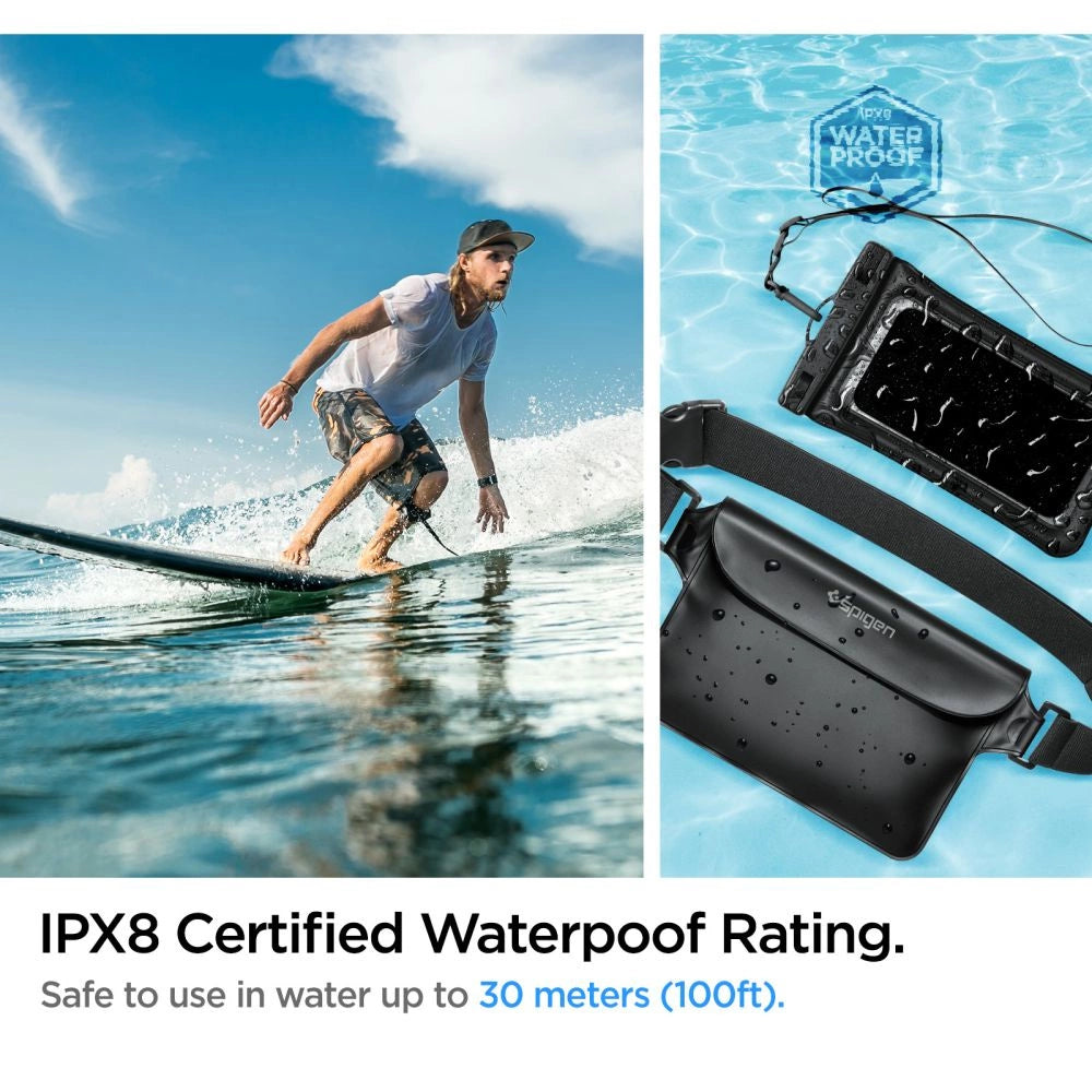 Spigen Aqua Shield A621 Waterproof Hip Bag + Floating Case - Black_8
