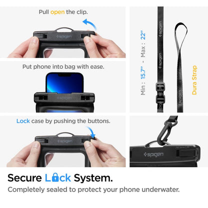 Spigen Aqua Shield A621 Waterproof Hip Bag + Floating Case - Black_12