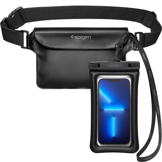 Spigen Aqua Shield A621 Waterproof Hip Bag + Floating Case - Black_0