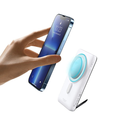 Baseus Magnetic Bracket powerbank with wireless charging MagSafe 10000mAh 20W Overseas Edition white (PPCX000202) + USB Type C cable Baseus Xiaobai Series 60W 0.5m_13
