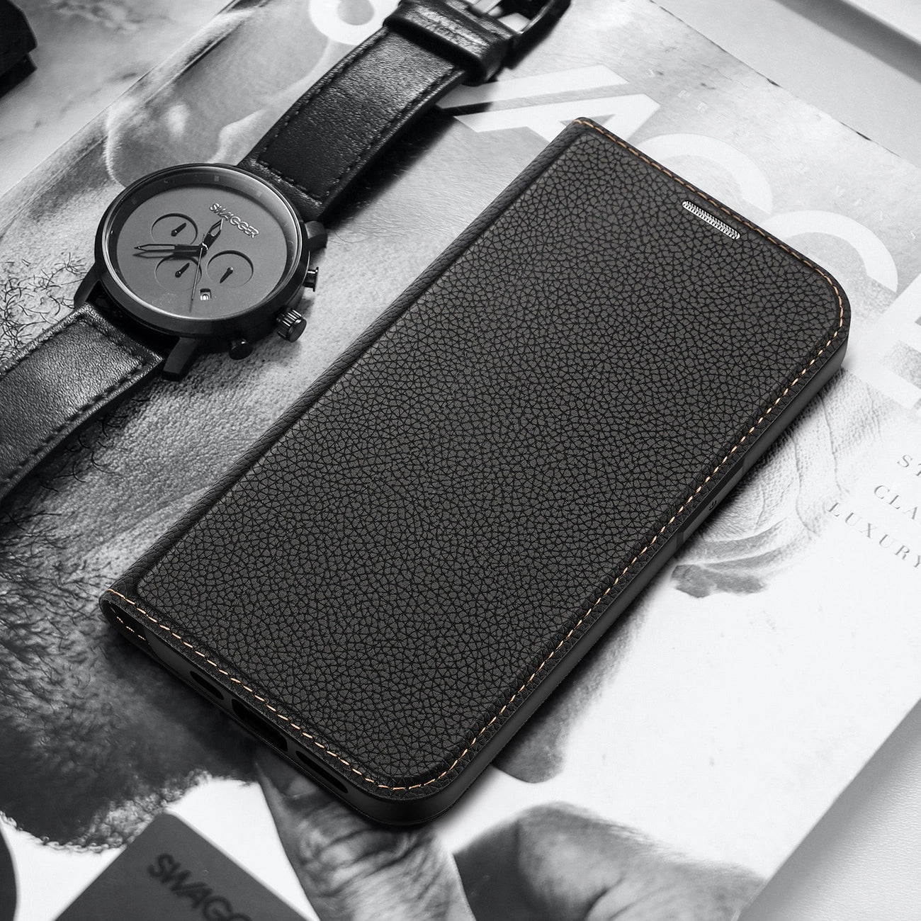 Dux Ducis Skin X2 case for iPhone 14 Plus case with magnetic flap black_3