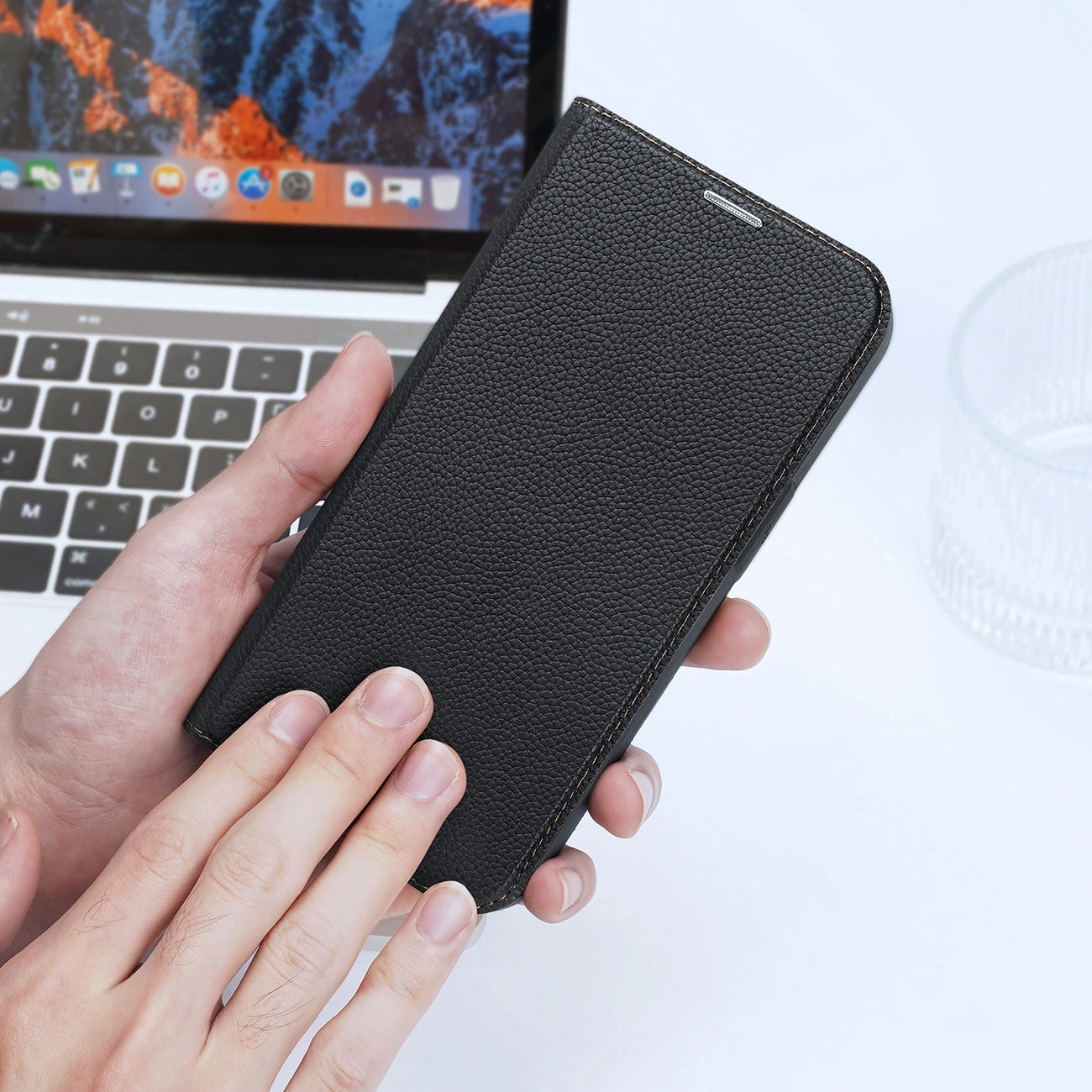 Dux Ducis Skin X2 case for iPhone 14 Plus case with magnetic flap black_6