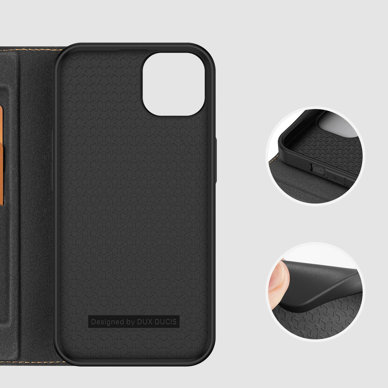 Dux Ducis Skin X2 case for iPhone 14 Plus case with magnetic flap black_7
