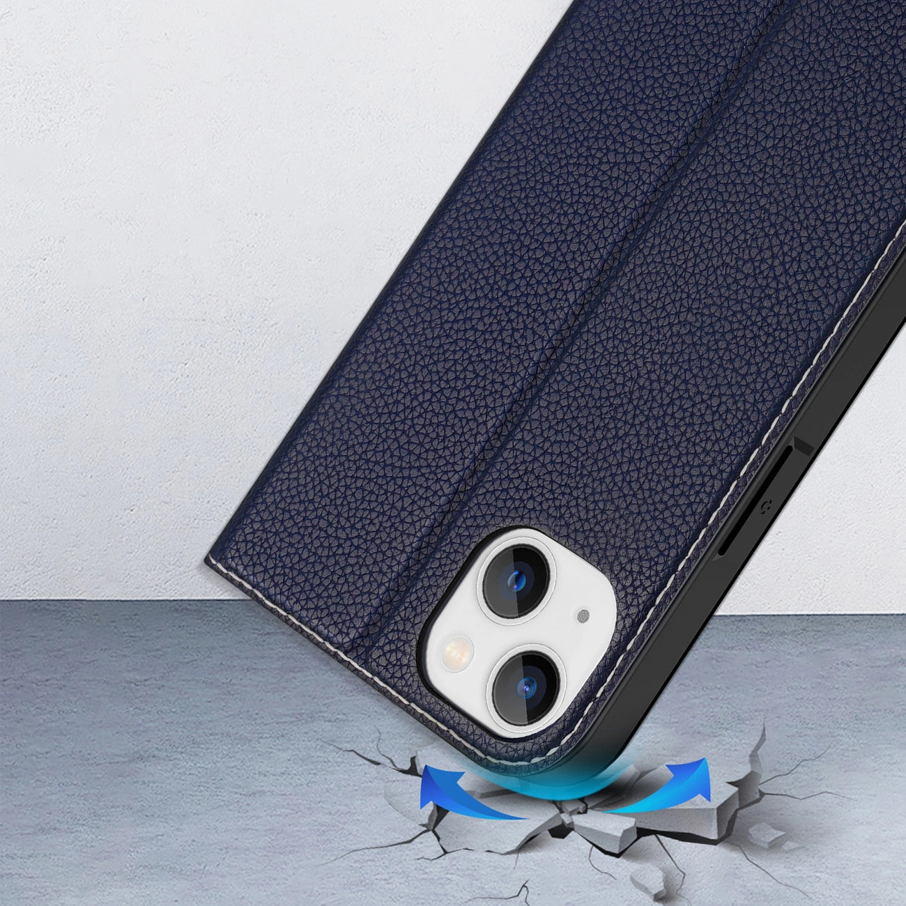 Dux Ducis Skin X2 case for iPhone 14 Plus case with magnetic flap blue_11