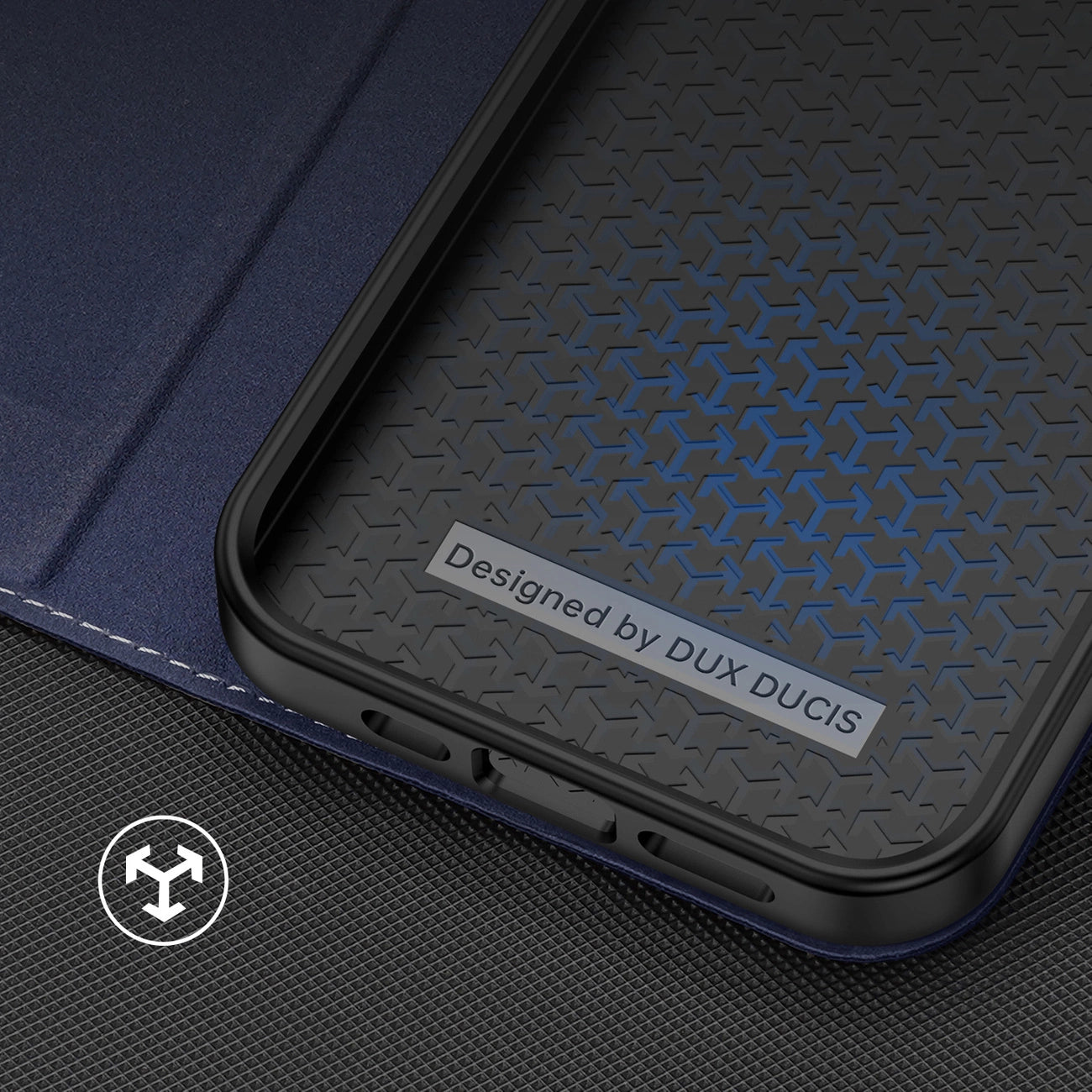 Dux Ducis Skin X2 case for iPhone 14 Plus case with magnetic flap blue_8