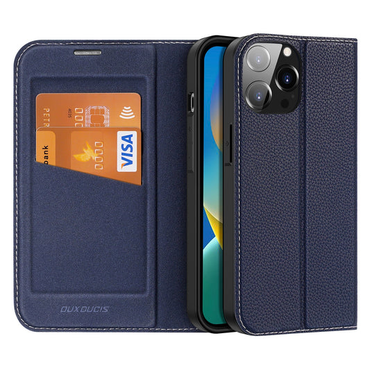 Dux Ducis Skin X2 case for iPhone 14 Pro Max case with magnetic flap blue_0