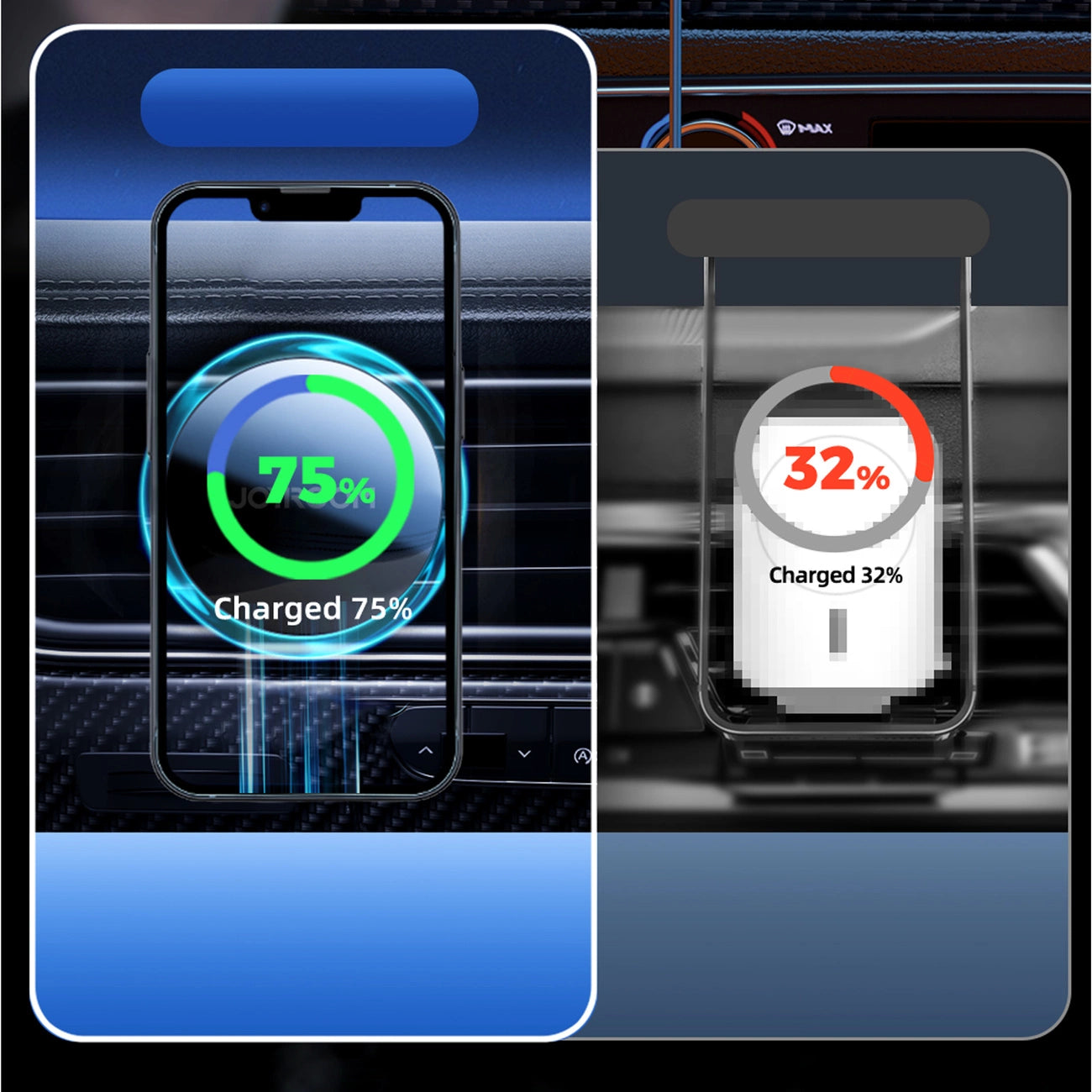 Magnetic car holder Joyroom JR-ZS291 with inductive charger (black)_11