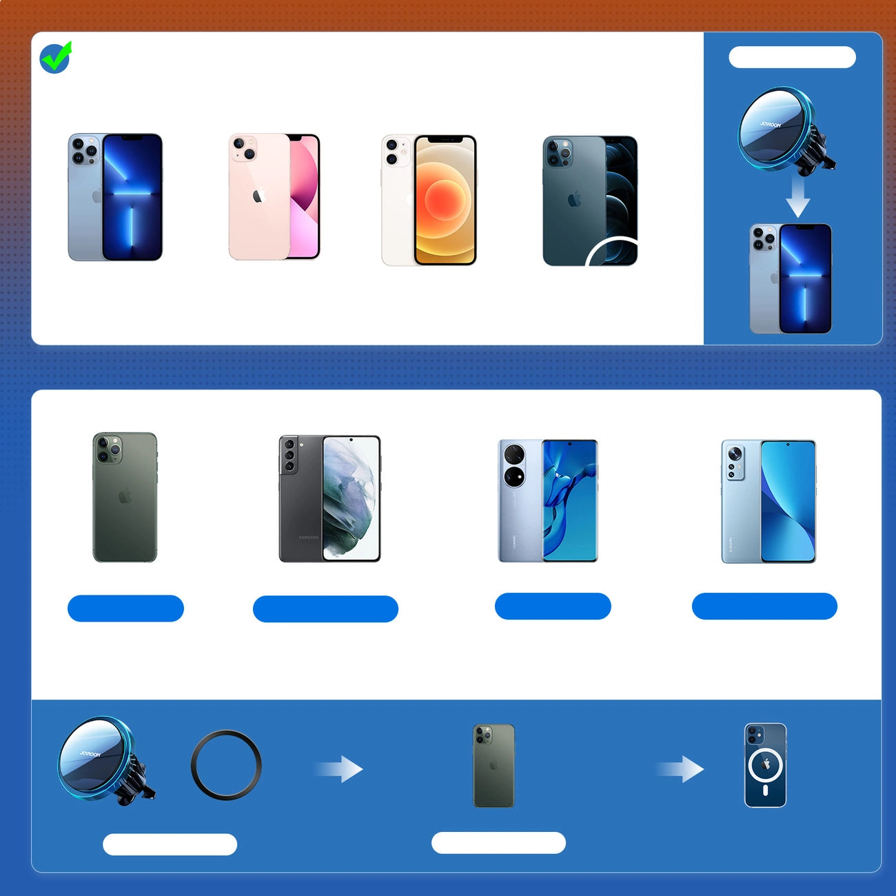 Magnetic car holder Joyroom JR-ZS291 with inductive charger (black)_17