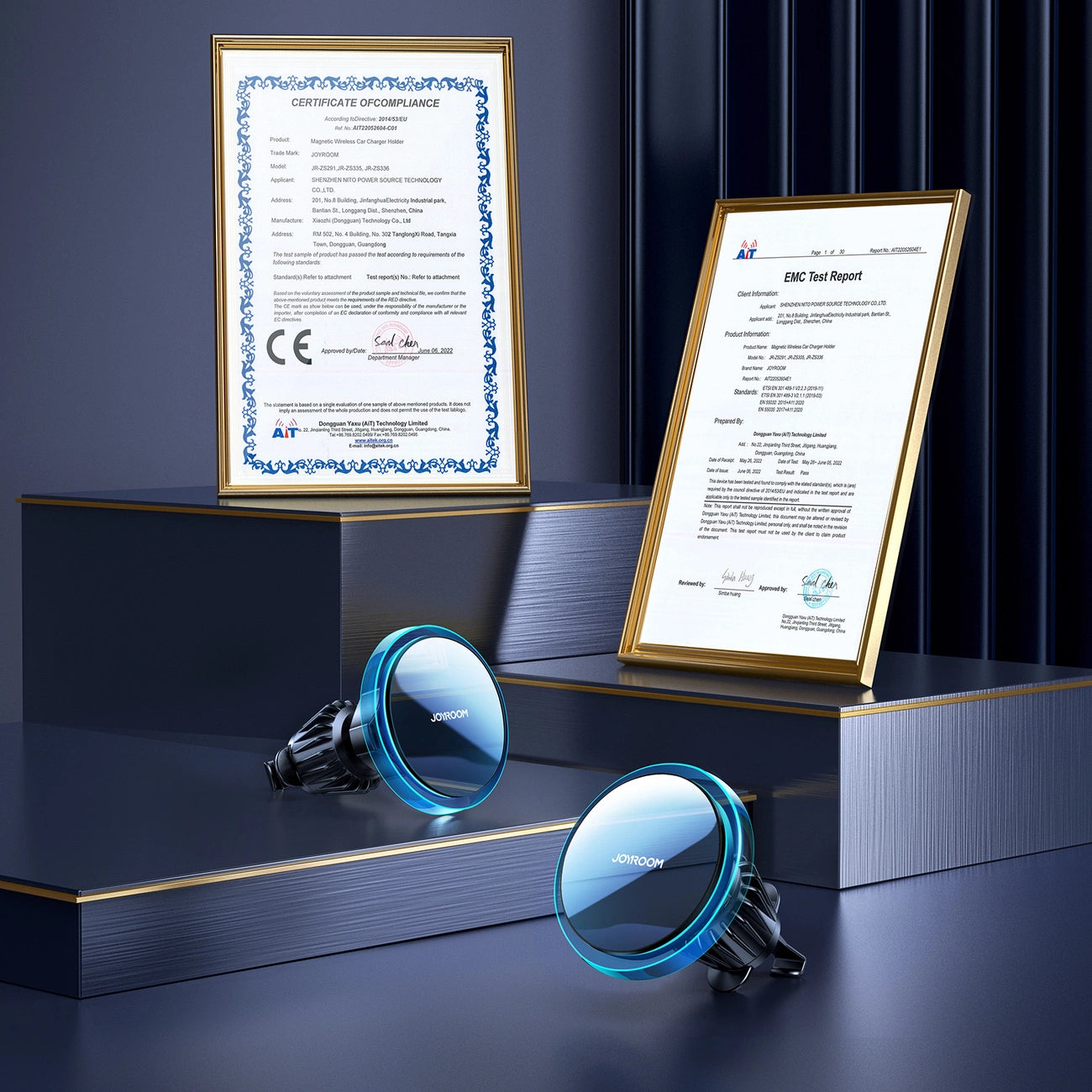 Magnetic car holder Joyroom JR-ZS291 with inductive charger (black)_18