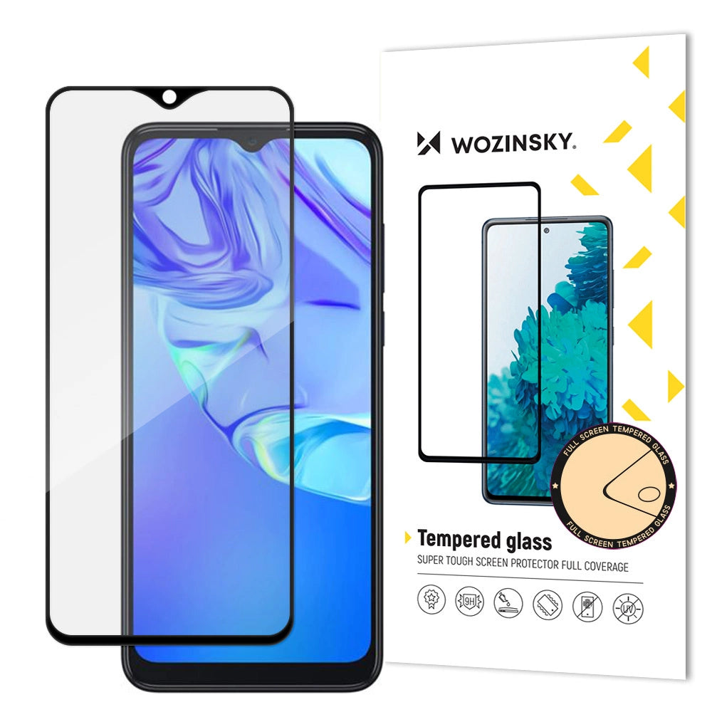 Wozinsky super durable Full Glue tempered glass full screen with frame Case Friendly TCL 305 black_0
