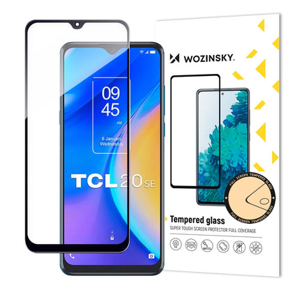 Wozinsky Full Glue Tempered Glass Tempered Glass for TCL 20 SE 9H Full Screen with Black Frame_0