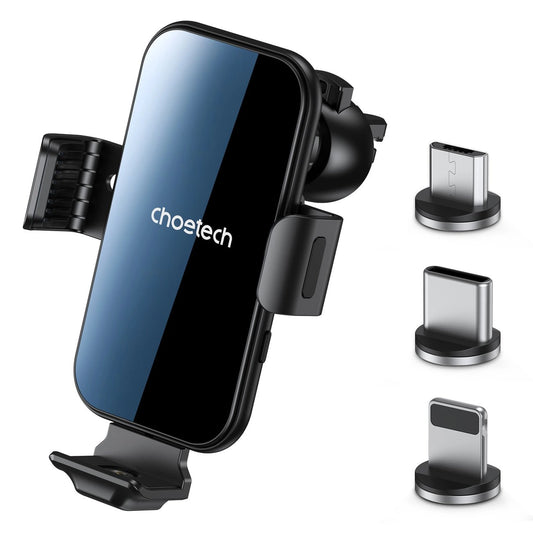 Choetech induction charger with holder + magnetic tips black (T201-F)_0