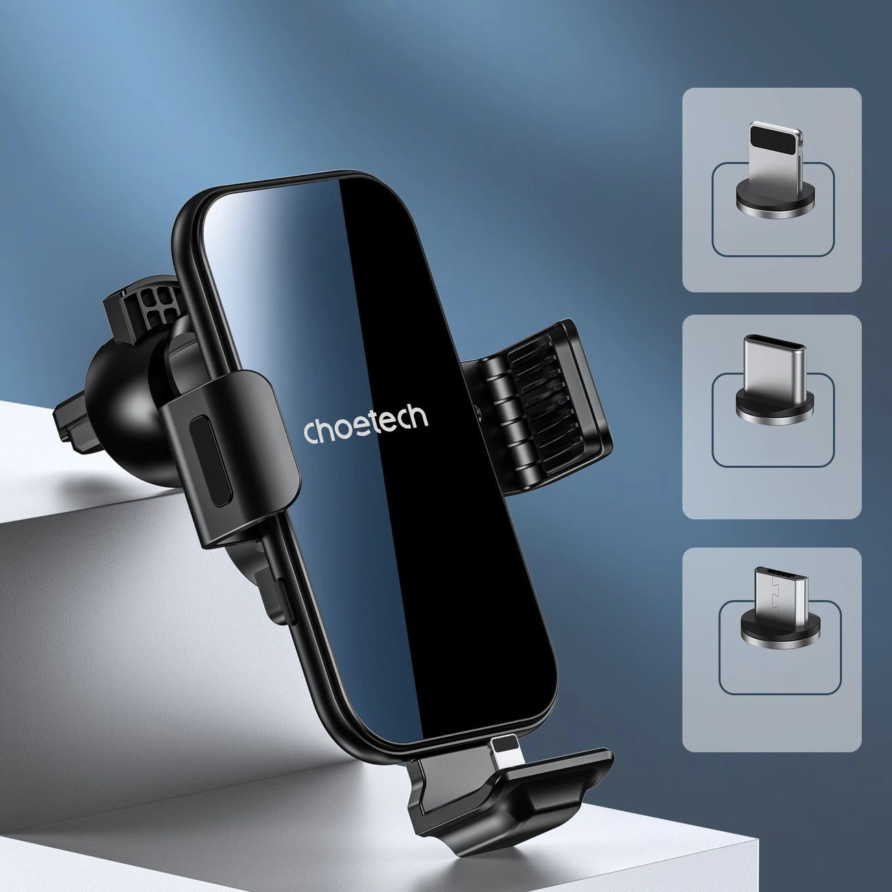 Choetech induction charger with holder + magnetic tips black (T201-F)_8