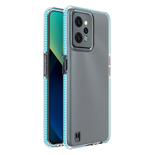 Spring Case for Realme C31 silicone cover with frame light blue_0