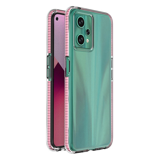 Spring Case for Realme 9 Pro silicone cover with frame light pink_0