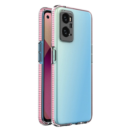 Spring Case Cover for Realme 9i, Oppo A36 / A76 / A96 Silicone Cover with Frame light pink_0