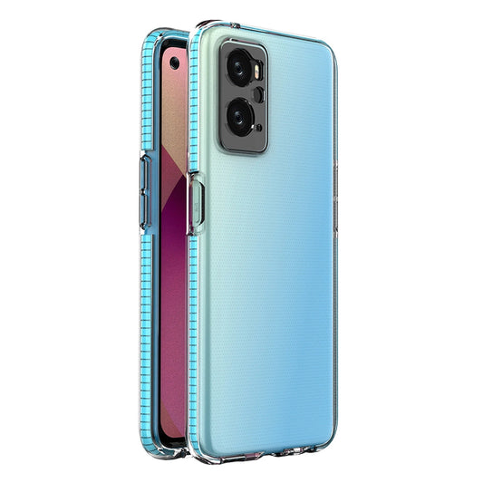 Spring Case Cover for Realme 9i, Oppo A36 / A76 / A96 Silicone Cover with Frame Light Blue_0