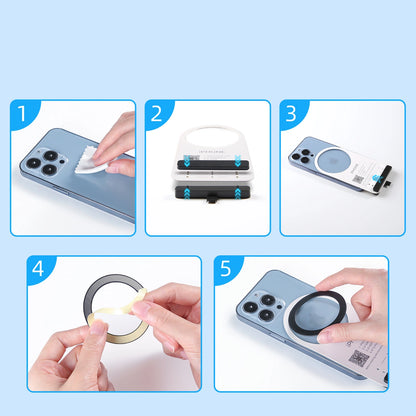 Joyroom set of metal magnetic rings for smartphone 2 pcs. pink (JR-Mag-M3)_6