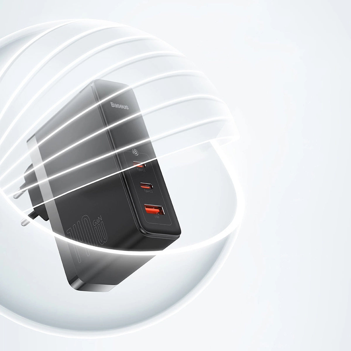 Wall charger Baseus GaN5 Pro 2xUSB-C + USB, 140W (black)_22