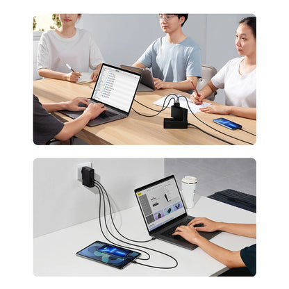 Wall charger Baseus GaN5 Pro 2xUSB-C + USB, 140W (black)_26
