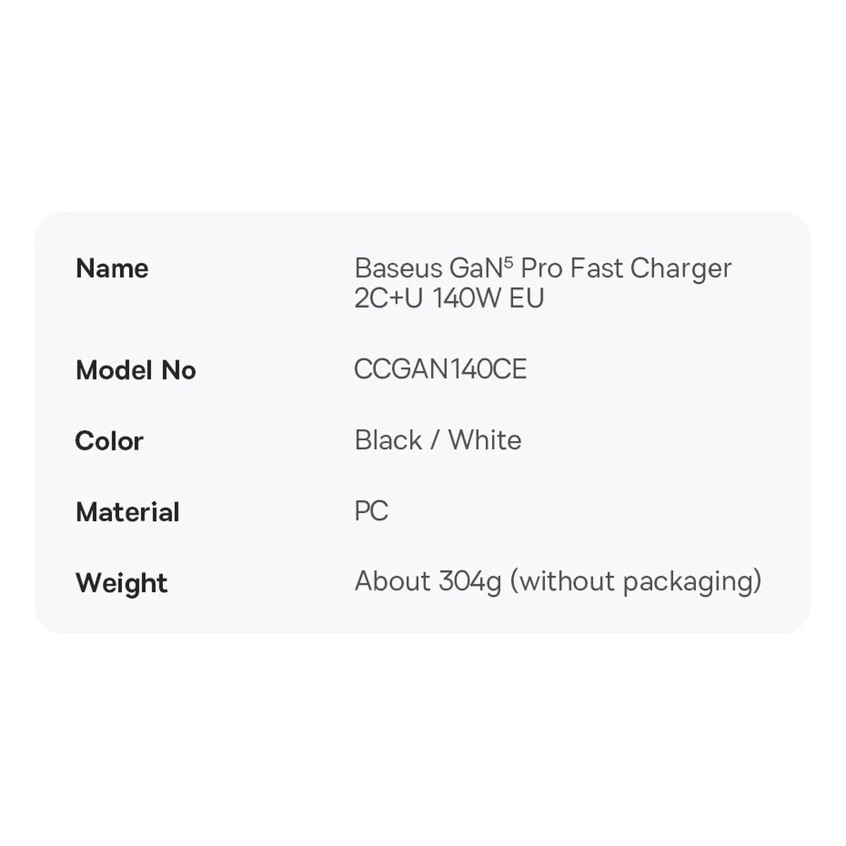 Wall charger Baseus GaN5 Pro 2xUSB-C + USB, 140W (black)_32