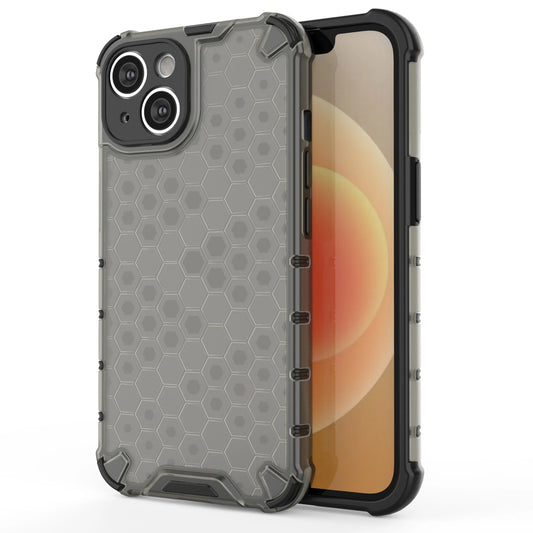 Honeycomb case for iPhone 14 armored hybrid cover black_0