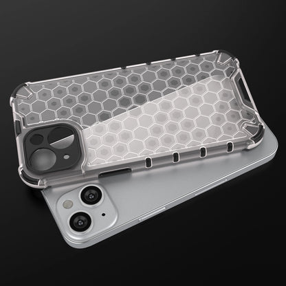 Honeycomb case for iPhone 14 armored hybrid cover transparent_4