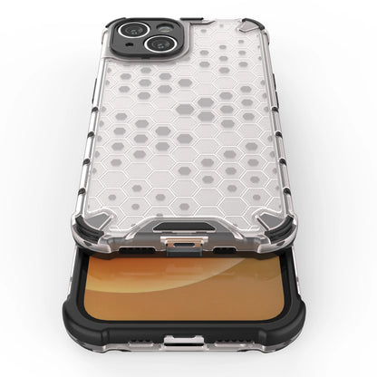 Honeycomb case for iPhone 14 armored hybrid cover transparent_7