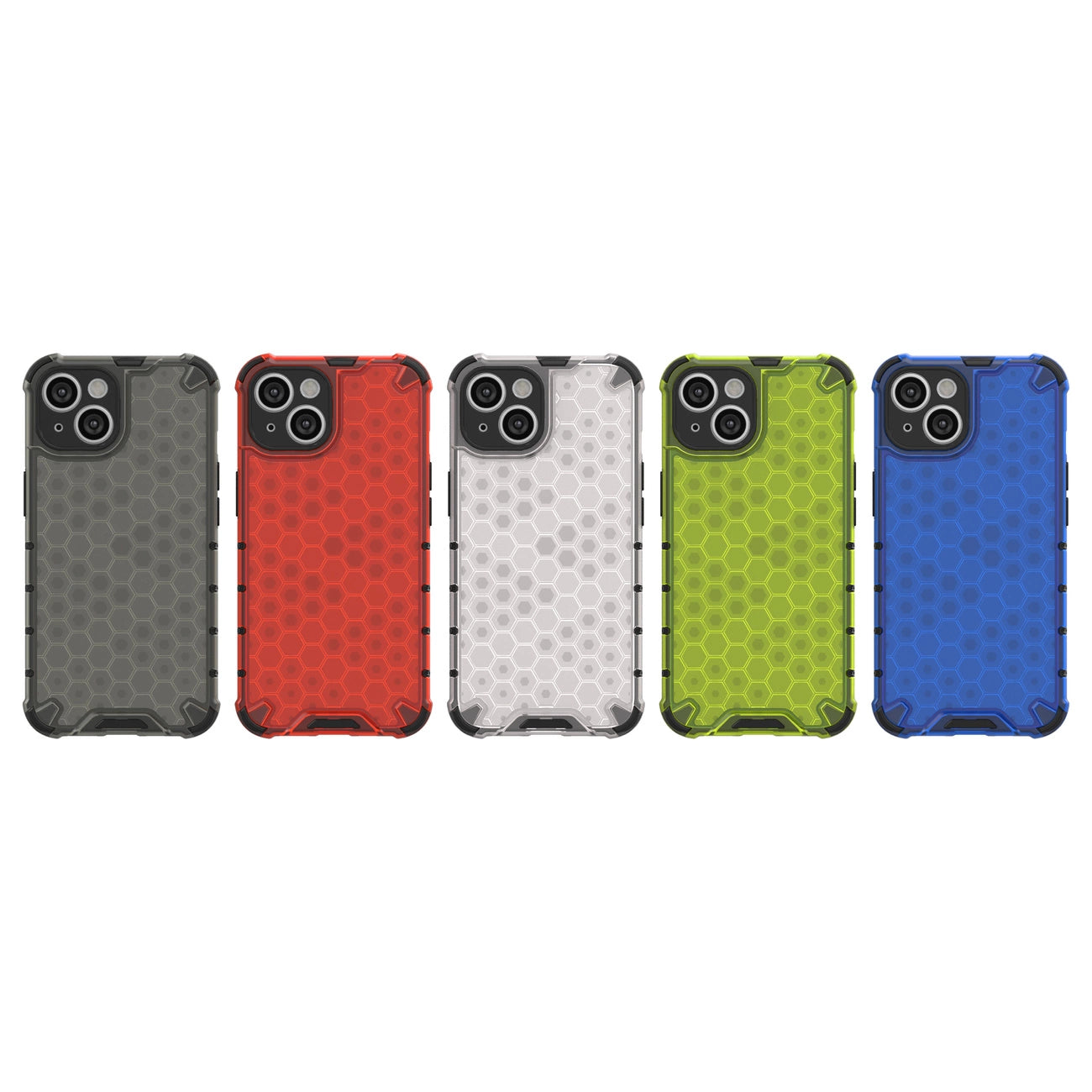 Honeycomb case for iPhone 14 Plus armored hybrid cover blue_16